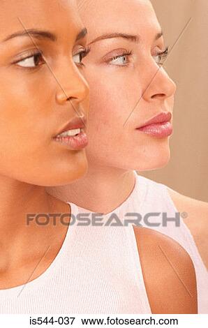 Portrait of two young women View Large Photo Image Stock Photo - Portrait of two young women. Fotosearch