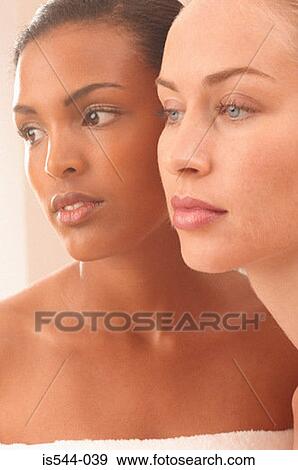 Portrait of two young women View Large Photo Image Stock Photo - Portrait of two young women. Fotosearch