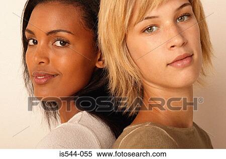 Portrait of two young women View Large Photo Image Stock Photography - Portrait of two young women. Fotosearch