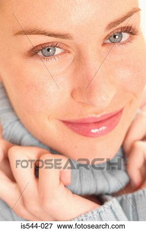 Stock Photo - Portrait of young woman. Fotosearch