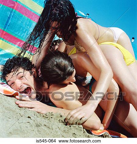beach, bikini, blue sky, friend, friendship View Large Photo Image Picture - beach, bikini, blue sky, friend, friendship. Fotosearch