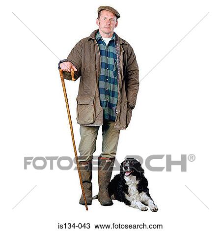 Stock Image - border collie, cap, Caucasian, dog. Fotosearch