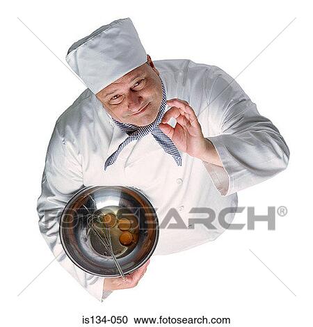 bowl, chef's hat, chef, Caucasian, apron View Large Photo Image Stock Image - bowl, chef's hat, chef, Caucasian, apron. Fotosearch