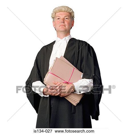 Stock Photo - Caucasian, document, documents, gown, holding. Fotosearch