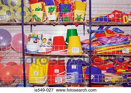 Beach toys View Large Photo Image Stock Photo - Beach toys. Fotosearch