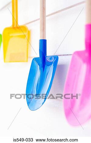 Colourful beach spades View Large Photo Image Stock Image - Colourful beach spades. Fotosearch