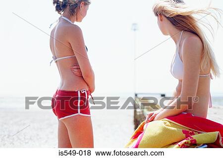 Stock Photo - Girls in beachwear. Fotosearch