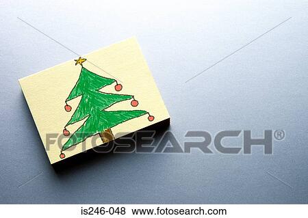 Christmas tree drawing View Large Photo Image Stock Photo - Christmas tree drawing. Fotosearch