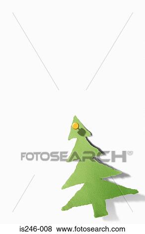 Stock Photo - Christmas tree paper cut out. Fotosearch
