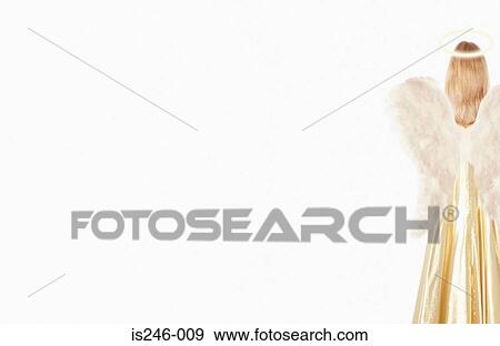 Stock Photo - Girl dressed as angel. Fotosearch