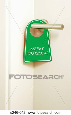 Merry Christmas door sign View Large Photo Image Stock Image - Merry Christmas door sign. Fotosearch