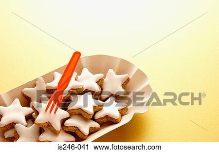 Star shaped iced biscuits View Large Photo Image Stock Image - Star shaped iced biscuits. Fotosearch