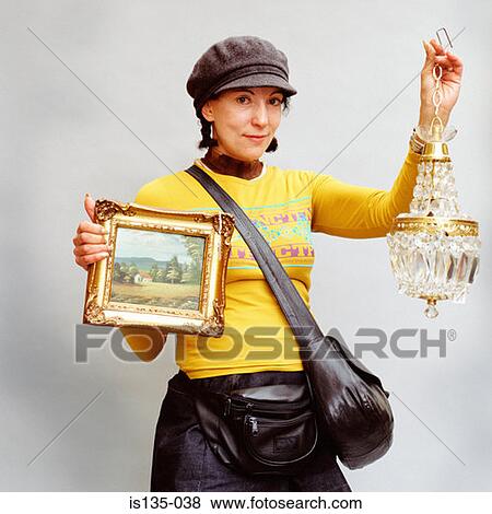 Stock Photo - Market stall trader. Fotosearch