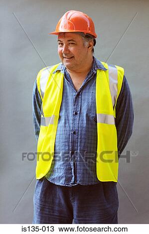 Stock Image - Road worker. Fotosearch