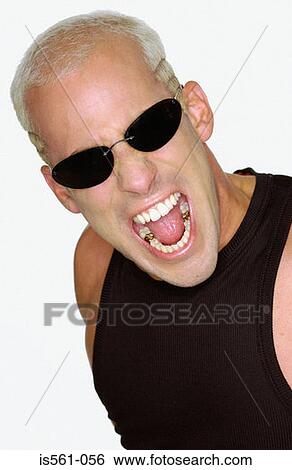 Man in sunglasses shouting View Large Photo Image Stock Photograph - Man in sunglasses shouting. Fotosearch