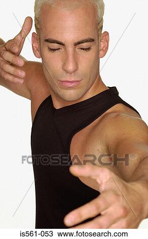 Man posing with eyes closed View Large Photo Image Stock Image - Man posing with eyes closed. Fotosearch