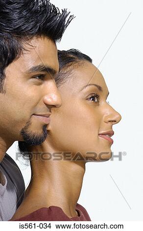 Picture - Profile of asian couple. Fotosearch