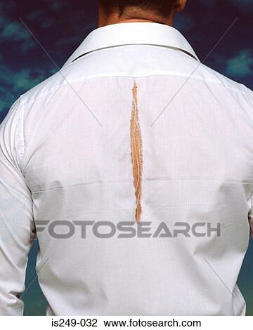 Stock Image - Man wearing very tight shirt. Fotosearch