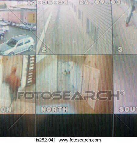 Stock Image - CCTV footage. Fotosearch