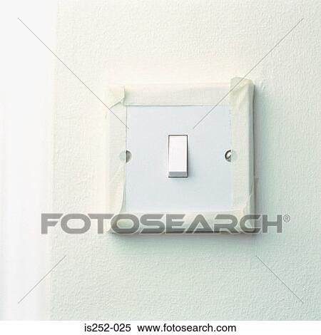 Light switch with masking tape View Large Photo Image Stock Photography - Light switch with masking tape. Fotosearch