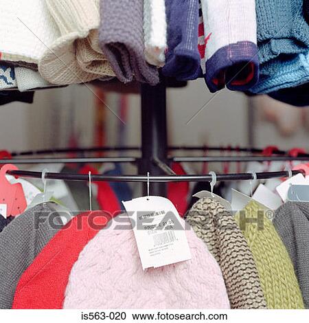 Price tag on clothes rack View Large Photo Image Stock Image - Price tag on clothes rack. Fotosearch