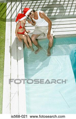 Christmas by the swimming pool View Large Photo Image Stock Image - Christmas by the swimming pool. Fotosearch