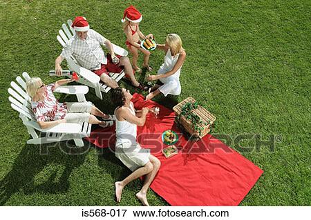 Stock Photo - Christmas picnic. Fotosearch