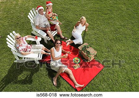 Stock Photo - Christmas picnic. Fotosearch
