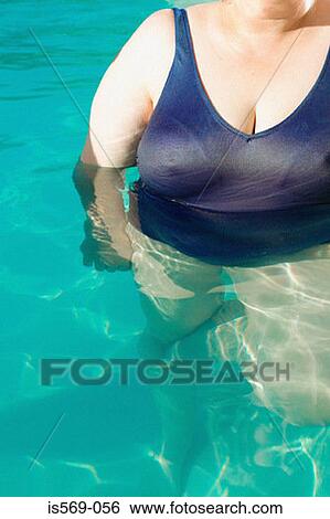 Large woman in swimming pool View Large Photo Image Stock Photograph - Large woman in swimming pool. Fotosearch