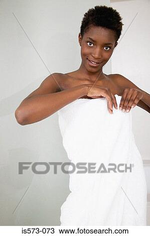 Woman wearing a towel View Large Photo Image Stock Image - Woman wearing a towel. Fotosearch