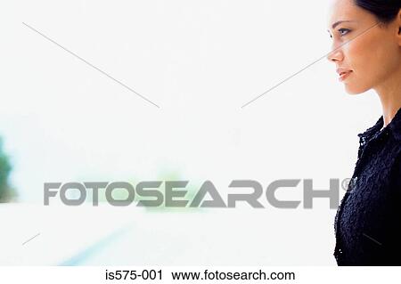 Stock Image - Profile of a Hispanic woman. Fotosearch