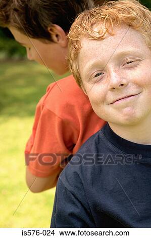 Smiling boy with friend View Large Photo Image Picture - Smiling boy with friend . Fotosearch