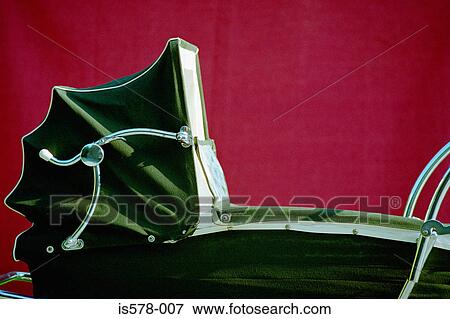 Classic black pushchair View Large Photo Image Stock Photo - Classic black pushchair. Fotosearch