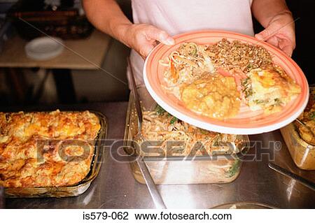 Man with full plate at buffet View Large Photo Image Stock Image - Man with full plate at buffet. Fotosearch