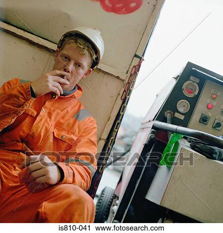 Construction worker smoking View Large Photo Image Stock Image - Construction worker smoking. Fotosearch