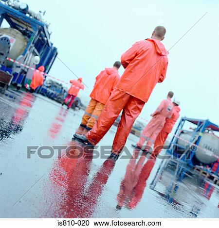 Stock Image - Group of construction workers. Fotosearch
