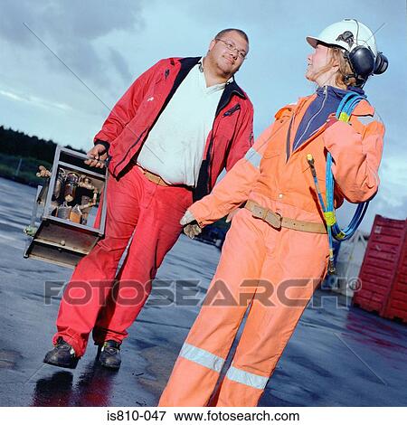 Stock Photo - Two construction workers. Fotosearch