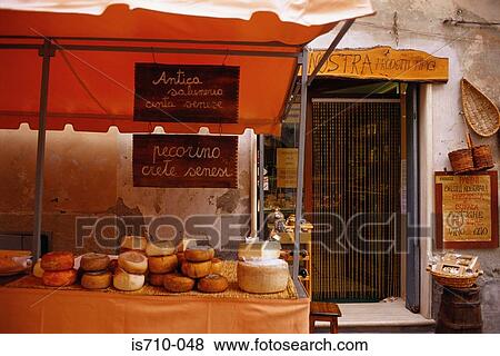 Stock Photo - Italian cheese stall. Fotosearch