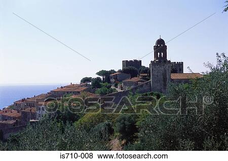 Town on hilltop View Large Photo Image Stock Photo - Town on hilltop. Fotosearch