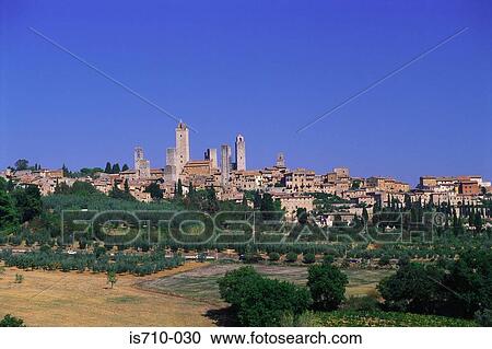 Stock Image - Townscape and clear sky. Fotosearch