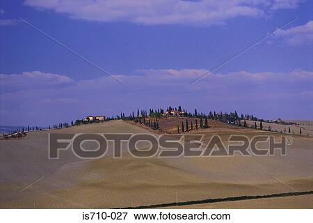 Stock Photo - Villa in field. Fotosearch