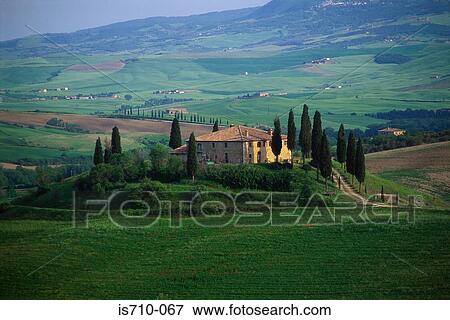 Villa near hills View Large Photo Image Stock Photo - Villa near hills. Fotosearch