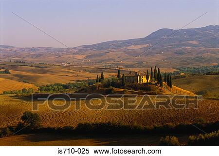 Stock Photography - Villa near hills. Fotosearch