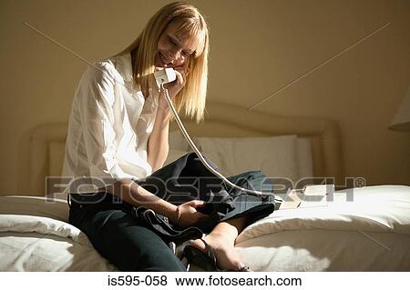 Businesswoman using telephone View Large Photo Image Stock Photo - Businesswoman using telephone. Fotosearch