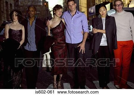 Young couples going out View Large Photo Image Stock Image - Young couples going out. Fotosearch