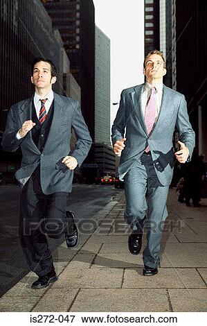 Stock Photo - Businessmen running. Fotosearch