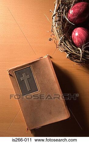 Bible and easter eggs View Large Photo Image Stock Image - Bible and easter eggs. Fotosearch