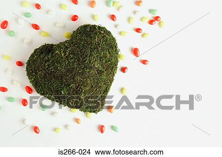 Picture - Heart shape made of grass. Fotosearch