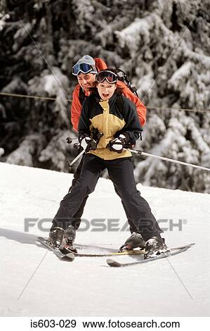 Couple on skiing vacation View Large Photo Image Stock Photo - Couple on skiing vacation. Fotosearch