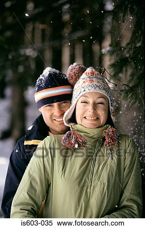 Portrait of couple in forest View Large Photo Image Stock Photography - Portrait of couple in forest. Fotosearch